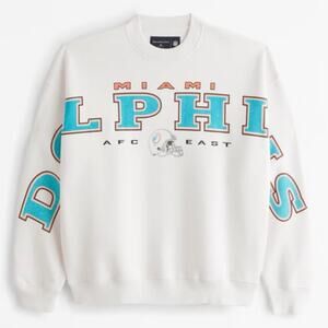 Miami Dolphins Graphic Crew Sweatshirt SZL